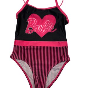 EPlus Jednodílné plavky - Barbie černo-růžové Velikost - děti: 128/134
