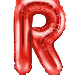 PartyDeco Fóliový balón Mini - Písmeno R 35 cm rudý