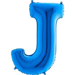 Balónek fóliový písmeno modré J 102 cm