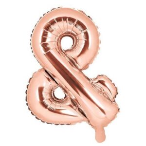 Balónek fóliový "&" růžové zlato 35 cm