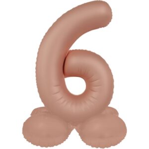 Balónek fóliový samostojný číslo 6 Vintage růže