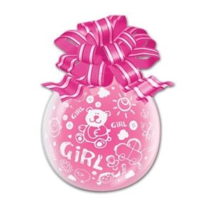 Balónky průhledné 45 cm na balení do balónu Girl