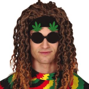 Brýle černé s listy marihuany