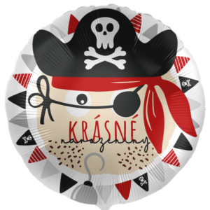 Pirát - Krásné narozeniny - Balónek foliový  43 cm