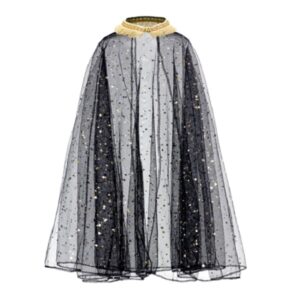 Plášť dětský tylový černý se zlatým dekorem 3-7 let (vel. 98-122 cm)