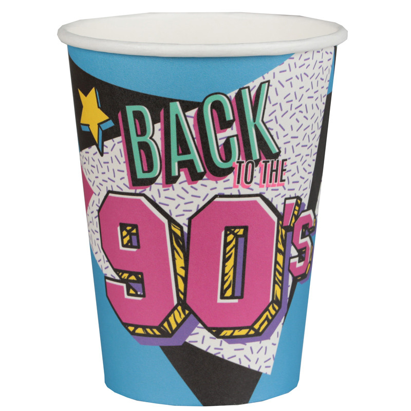 90's party - Kelímky papírové 25 cl 10ks