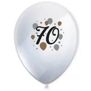 Balónky latexové 70. narozeniny 6 ks