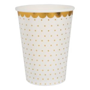 KELÍMKY bílé se zlatými puntíky 10ks