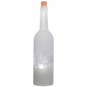 Láhev skleněná s LED světýlky Santa