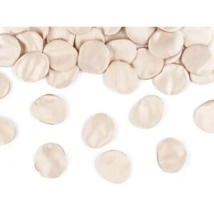 Okvětní lístky růží textilní béžové 100 ks