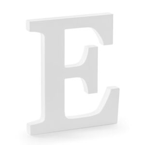 PÍSMENO dřevěné E bílé