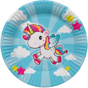 Party Baby Jednorožec - Talíře papírové 23 cm 8 ks