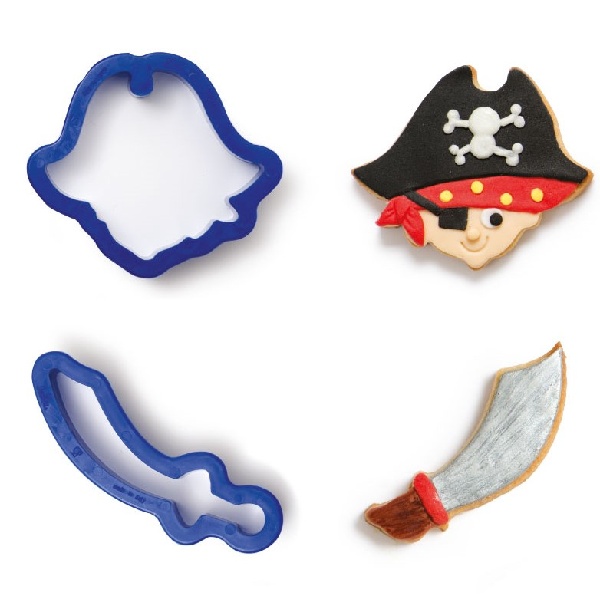 Pirátská party - Vykrajovátka plastová Pirát 2 ks