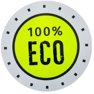 Samolepka "100% eko" zelená 10 cm