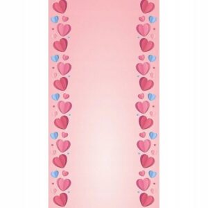 Šerpa na stůl Love is in the air růžová 33x200cm