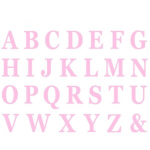 Set nalepovacích písmen růžové 13