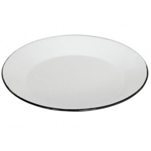 Talíř dekorační kovový bílý 25 cm 1 ks