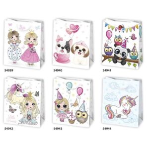 Taška dárková dívčí mix 19x23x10