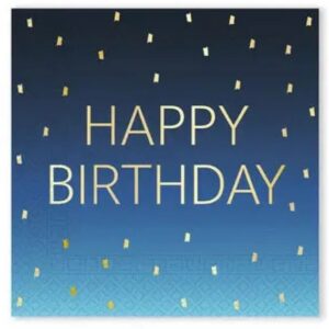 Ubrousky papírové Happy Birthday Blue 20ks 33x33cm