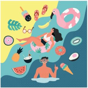 Ubrousky papírové Summer Let´s Party pláž 33 x 33 cm 20 ks