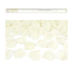 Vystřelovací konfety - Svatební lístky růží šampaň 60 cm