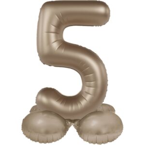 Balónek fóliový samostojný číslo 5 Starlight Gold