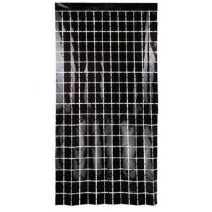 Dekorační fóliový čtvercový závěs černý 100x200