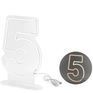 Neonové LED číslo '5'