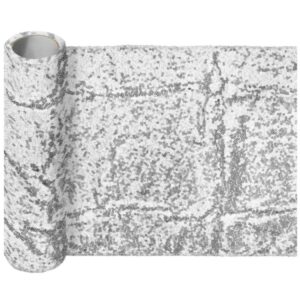 Šerpa na stůl flitrová stříbrná 30x500cm