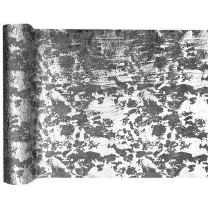 Šerpa stolová metalicky stříbrná 28 cm x 2