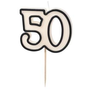 Svíčka narozeninová 50 černo-bílá  5
