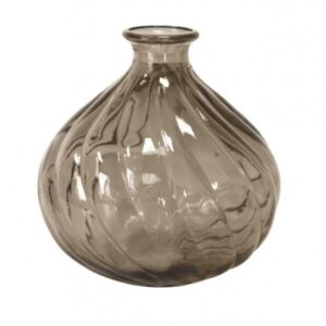 Váza skleněná kulatá mocca 17x17 cm