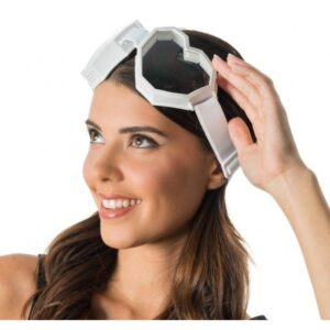 Maskovací brýle ve tvaru srdce bílé