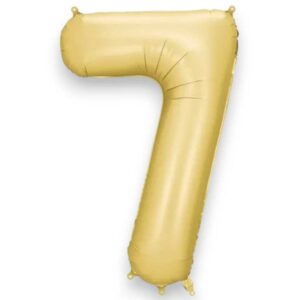 Balónek fóliový číslo 7 zlatá 86 cm