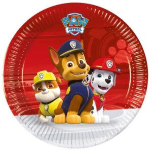 Tlapková patrola Připraveni do akce - Talířky papírové  20cm 8ks