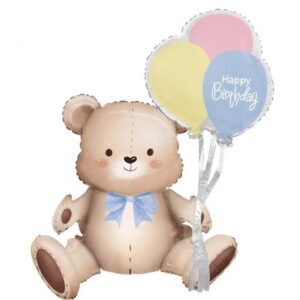 Balónek fóliový Méďa s balónky 41x76x31 cm