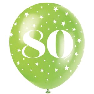 Balónky latexové č. 80 s hvězdičkami 30 cm 5 ks
