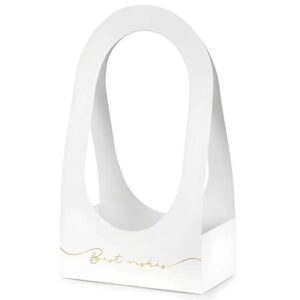 Box na květiny Best Wishes bílý