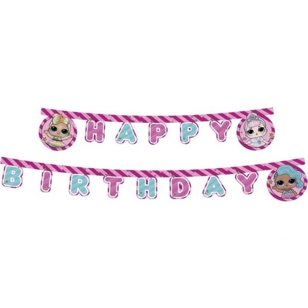 LOL Suprise - Banner Happy Birthday 2 m