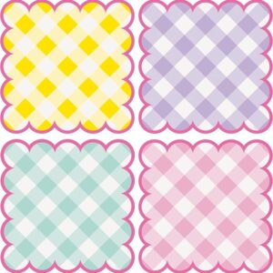 Prostírání papírové Káro pastelové 8 ks