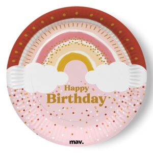 Talíře papírové Boho Birthday 22