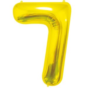 Balónek fóliový číslice 7 zlatá 85cm