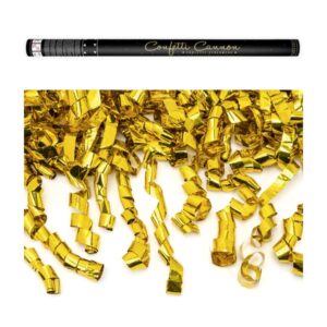 Vystřelovací konfety - Party zlaté serpentýny 80cm 1ks