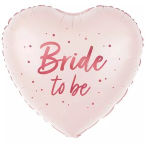 Balónek fóliový Bride to be srdíčko růžové 45 cm