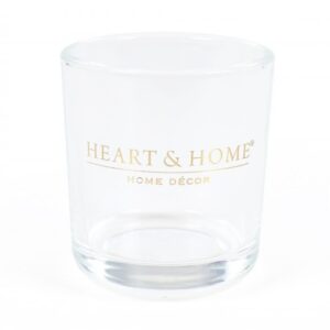 SVÍCEN skleněný na svíčky Heart & Home bez obalu