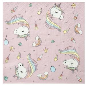 Ubrousky papírové Jednorožec pastelový 33 x 33 cm 20 ks