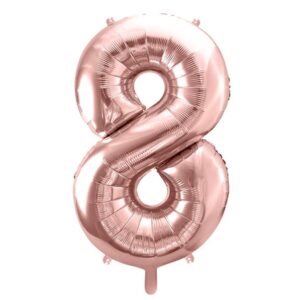 Balónek číslo rose gold 8 foliové 86 cm