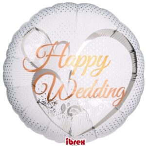 Balónek fóliový Happy Wedding 35 cm
