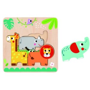 Dřevěná skládačka zvířátka