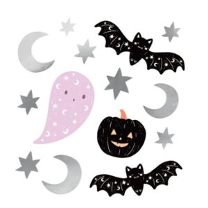 Halloween Happy  - Samolepky na zeď  mix barev a vzorů 56 ks